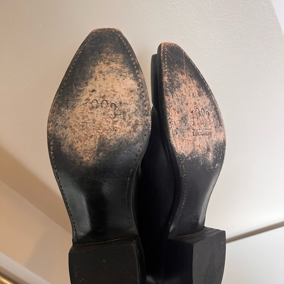 Lucchese Black and Tan Leather Boots - Picture 5 of 6